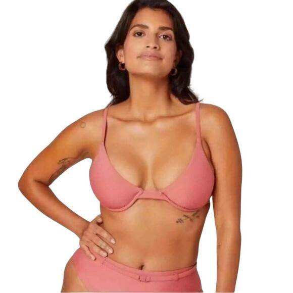 Andie Pink Bikini Top The Sicily - Picture 1 of 11